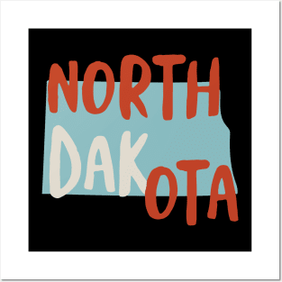 State of North Dakota Posters and Art